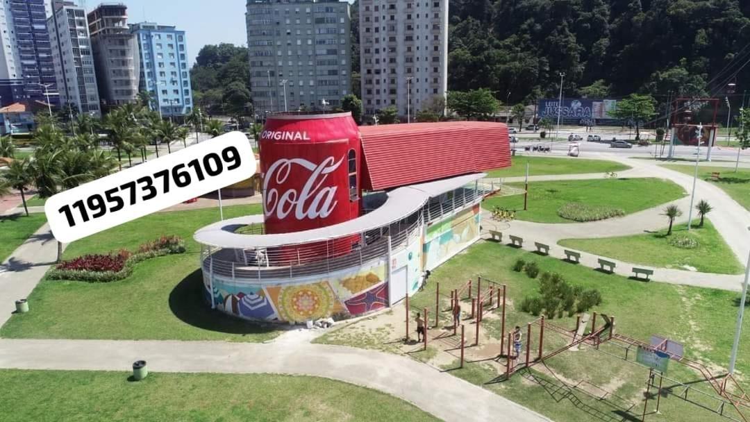 Apartamento Mobiliado Predio Frente Ao Mar São Vicente المظهر الخارجي الصورة